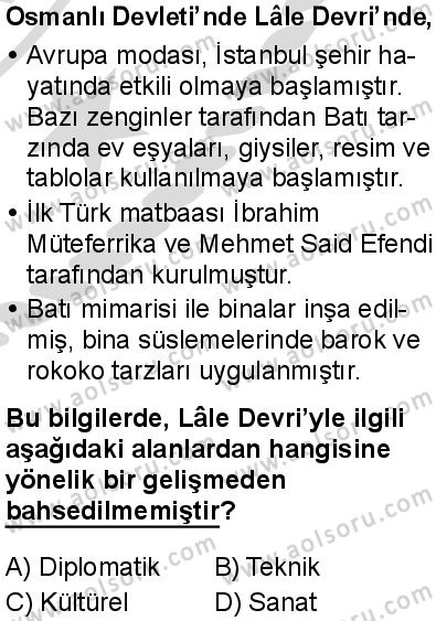 Tarih 5 Dersi 2025-2026 yılı 2. Dönem sınavı 7. Soru