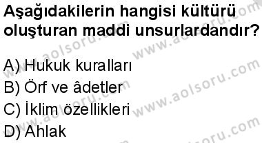 Seçmeli Coğrafya 2 Dersi 2025-2026 yılı 2. Dönem sınavı 2. Soru