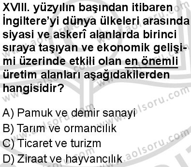 Seçmeli Coğrafya 2 Dersi 2025-2026 yılı 2. Dönem sınavı 5. Soru