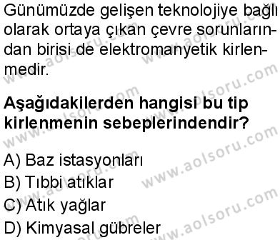 Seçmeli Coğrafya 2 Dersi 2025-2026 yılı 2. Dönem sınavı 10. Soru