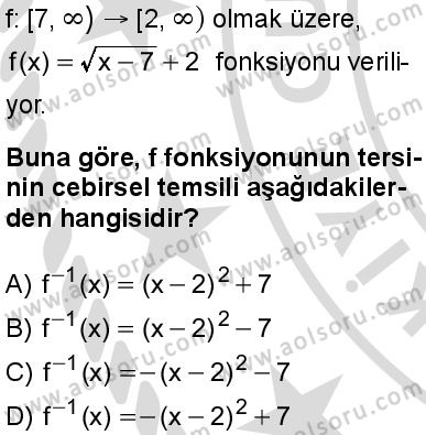 Matematik 4 Dersi 2025-2026 yılı 2. Dönem sınavı 3. Soru