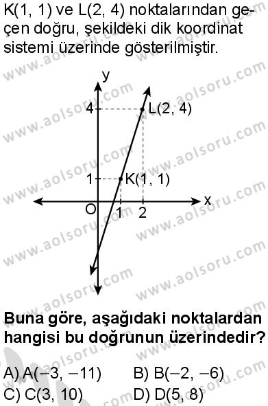 Matematik 4 Dersi 2025-2026 yılı 2. Dönem sınavı 9. Soru