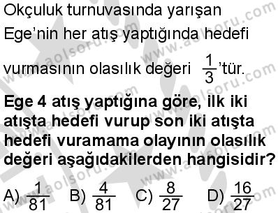 Matematik 4 Dersi 2025-2026 yılı 2. Dönem sınavı 10. Soru