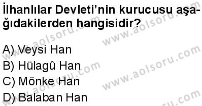 Seçmeli Ortak Türk Tarihi 2 Dersi 2025-2026 yılı 2. Dönem sınavı 2. Soru