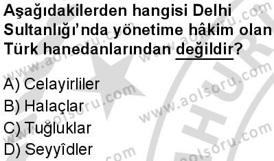 Seçmeli Ortak Türk Tarihi 2 Dersi 2025-2026 yılı 2. Dönem sınavı 5. Soru