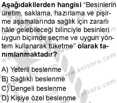 Sağlık Bilgisi ve Trafik Kültürü 1 Dersi 2025-2026 yılı 2. Dönem sınavı 5. Soru