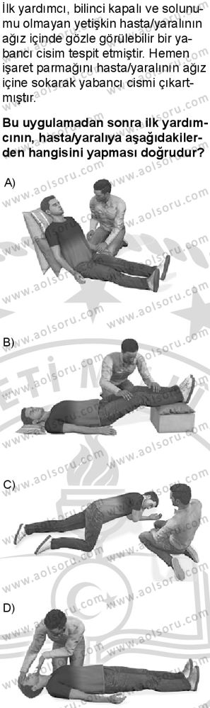 Sağlık Bilgisi ve Trafik Kültürü 1 Dersi 2025-2026 yılı 2. Dönem sınavı 10. Soru