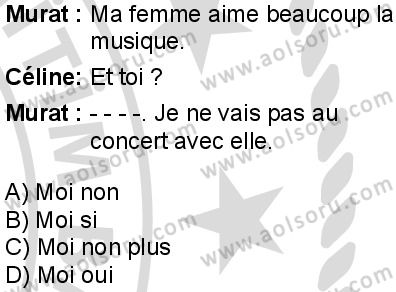 Fransızca 4 Dersi 2025-2026 yılı 2. Dönem sınavı 1. Soru