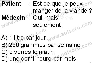 Fransızca 4 Dersi 2025-2026 yılı 2. Dönem sınavı 4. Soru