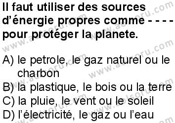 Fransızca 4 Dersi 2025-2026 yılı 2. Dönem sınavı 5. Soru