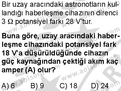 Fizik 4 Dersi 2025-2026 yılı 2. Dönem sınavı 4. Soru