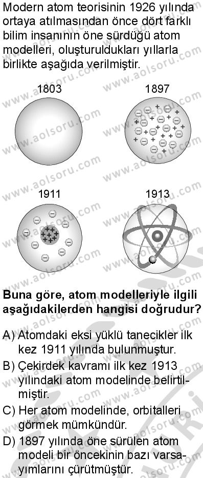 Kimya 1 Dersi 2025-2026 yılı 2. Dönem sınavı 3. Soru