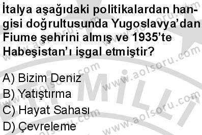Seçmeli Çağdaş Türk ve Dünyası Tarihi 1 Dersi 2025-2026 yılı 2. Dönem sınavı 5. Soru