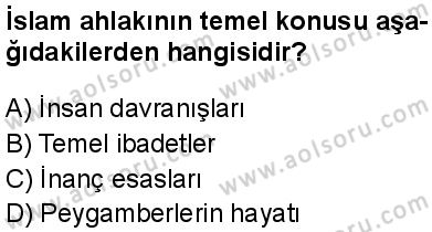 Temel Dini Bilgiler 2 Dersi 2025-2026 yılı 2. Dönem sınavı 7. Soru
