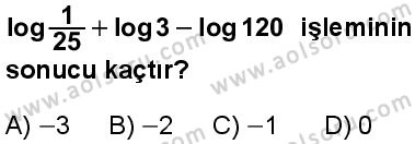 Seçmeli Matematik 3 Dersi 2025-2026 yılı 2. Dönem sınavı 2. Soru