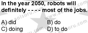 İngilizce 7 Dersi 2025-2026 yılı 2. Dönem sınavı 8. Soru