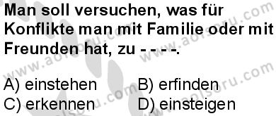 Almanca 7 Dersi 2025-2026 yılı 2. Dönem sınavı 1. Soru