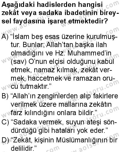 Fıkıh 2 Dersi 2025-2026 yılı 2. Dönem sınavı 4. Soru