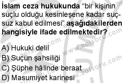 Fıkıh 2 Dersi 2025-2026 yılı 2. Dönem sınavı 10. Soru
