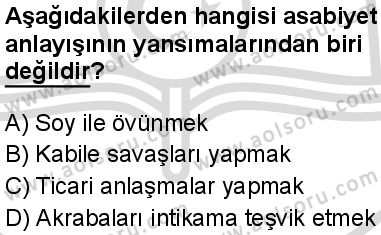 Seçmeli Peygamberimizin Hayatı 1 Dersi 2025-2026 yılı 2. Dönem sınavı 4. Soru