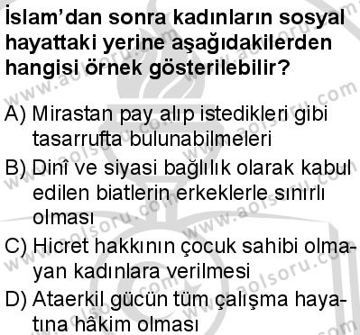 Seçmeli Peygamberimizin Hayatı 6 Dersi 2025-2026 yılı 2. Dönem sınavı 6. Soru