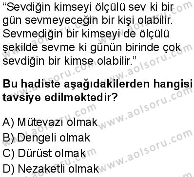 Seçmeli Peygamberimizin Hayatı 8 Dersi 2025-2026 yılı 2. Dönem sınavı 7. Soru