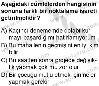 Türk Dili ve Edebiyatı 1 Dersi 2025-2026 yılı 2. Dönem sınavı 6. Soru