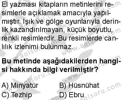 İslam Kültür ve Medeniyeti 2 Dersi 2025-2026 yılı 2. Dönem sınavı 3. Soru