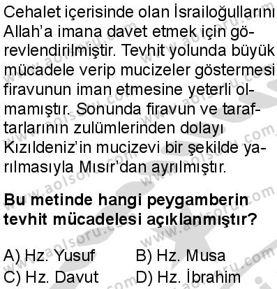 Akaid 2 Dersi 2025-2026 yılı 2. Dönem sınavı 4. Soru