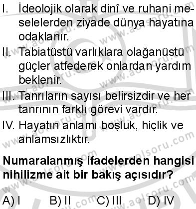 Kelam 2 Dersi 2025-2026 yılı 2. Dönem sınavı 9. Soru