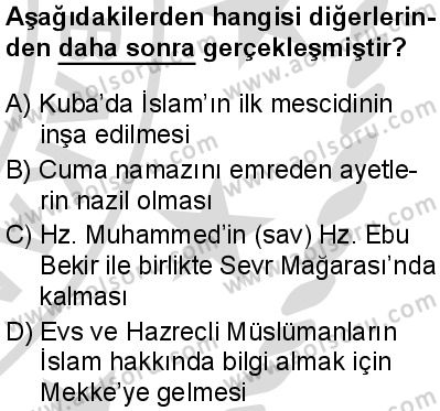 Siyer 2 Dersi 2025-2026 yılı 2. Dönem sınavı 1. Soru