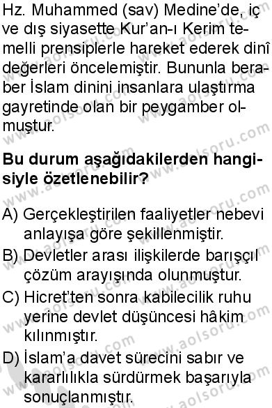 Siyer 2 Dersi 2025-2026 yılı 2. Dönem sınavı 9. Soru