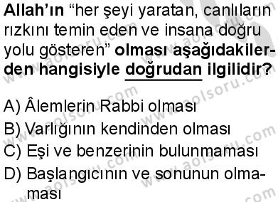 Din Kültürü ve Ahlak Bilgisi 3 Dersi 2025-2026 yılı 2. Dönem sınavı 4. Soru