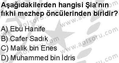 Din Kültürü ve Ahlak Bilgisi 4 Dersi 2025-2026 yılı 2. Dönem sınavı 9. Soru