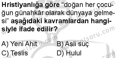 Din Kültürü ve Ahlak Bilgisi 6 Dersi 2025-2026 yılı 2. Dönem sınavı 8. Soru
