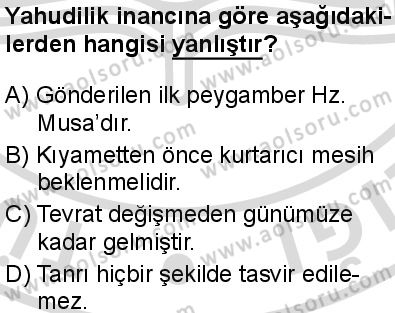 Din Kültürü ve Ahlak Bilgisi 6 Dersi 2025-2026 yılı 2. Dönem sınavı 9. Soru