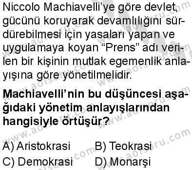 Felsefe 2 Dersi 2025-2026 yılı 2. Dönem sınavı 6. Soru