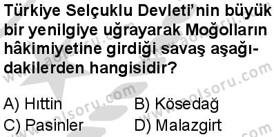 Tarih 3 Dersi 2025-2026 yılı 2. Dönem sınavı 1. Soru