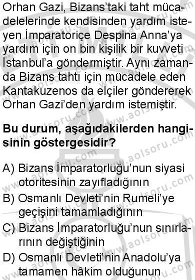 Tarih 3 Dersi 2025-2026 yılı 2. Dönem sınavı 7. Soru