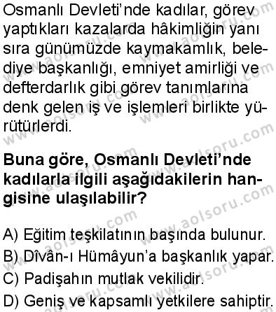 Tarih 3 Dersi 2025-2026 yılı 2. Dönem sınavı 10. Soru