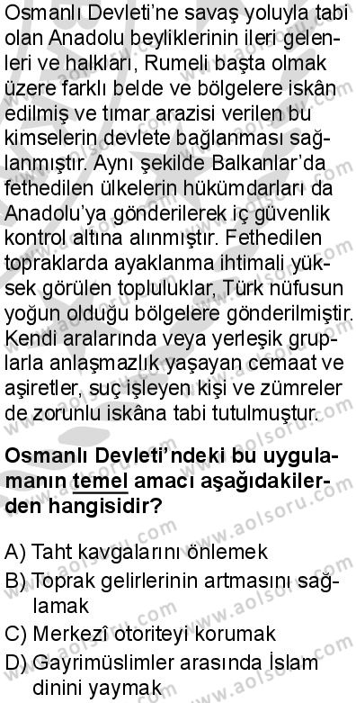 Tarih 4 Dersi 2025-2026 yılı 2. Dönem sınavı 1. Soru