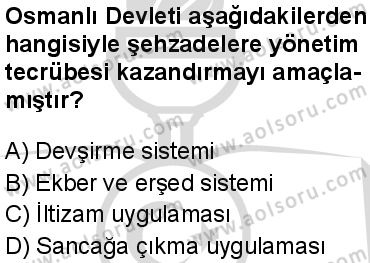Tarih 4 Dersi 2025-2026 yılı 2. Dönem sınavı 6. Soru