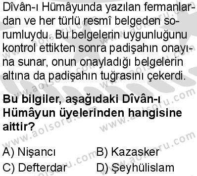 Tarih 4 Dersi 2025-2026 yılı 2. Dönem sınavı 7. Soru
