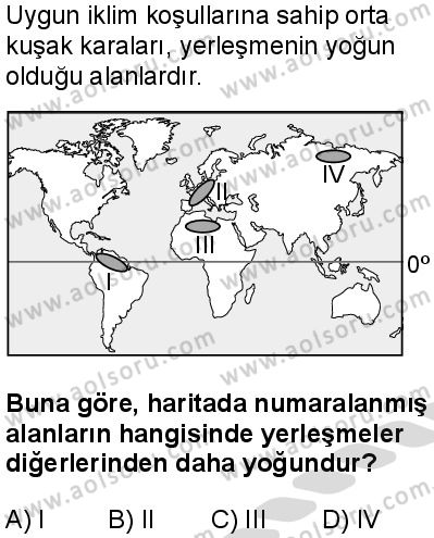 Coğrafya 4 Dersi 2025-2026 yılı 2. Dönem sınavı 1. Soru