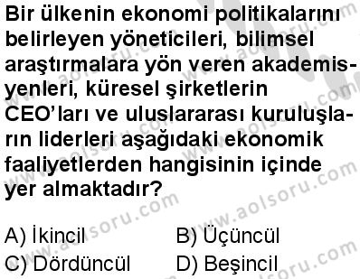 Coğrafya 4 Dersi 2025-2026 yılı 2. Dönem sınavı 3. Soru