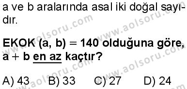 Matematik 3 Dersi 2025-2026 yılı 2. Dönem sınavı 7. Soru