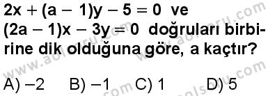 Seçmeli Matematik 1 Dersi 2025-2026 yılı 2. Dönem sınavı 5. Soru