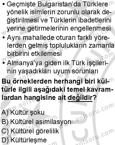 Seçmeli Sosyoloji 2 Dersi 2025-2026 yılı 2. Dönem sınavı 3. Soru