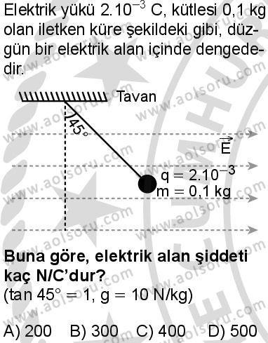 Seçmeli Fizik 2 Dersi 2025-2026 yılı 2. Dönem sınavı 4. Soru
