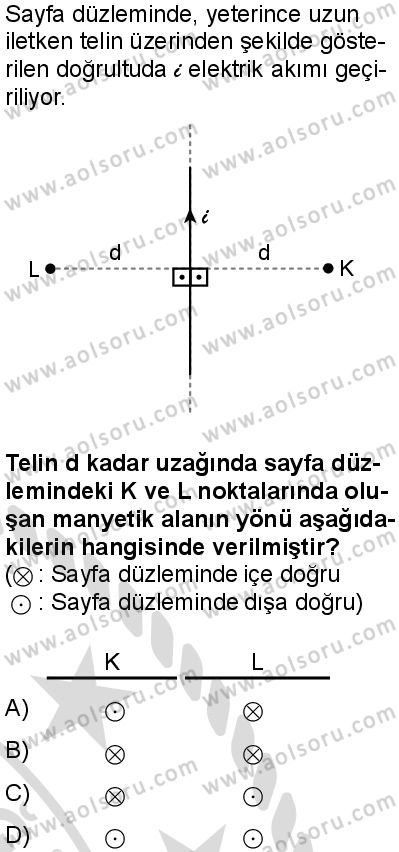 Seçmeli Fizik 2 Dersi 2025-2026 yılı 2. Dönem sınavı 8. Soru